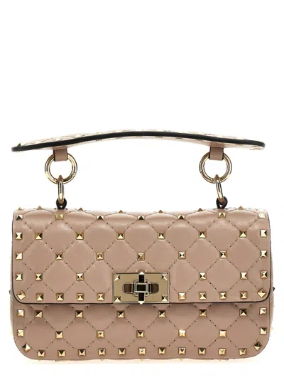 Valentino Garavani Garavani Rockstud Spike Medium Shoulder Bag In Cream