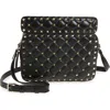 Valentino Garavani Rockstud Spike Leather Crossbody Bag In Black