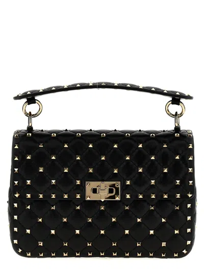 Valentino Garavani Rockstud Spike Quilted Chain Strap Shoulder Bag In Black