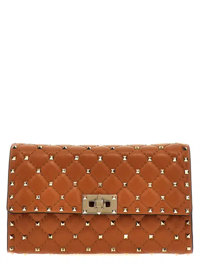 Valentino Garavani 'rockstud Spike' Shoulder Bag In Brown