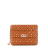 Valentino Garavani Rockstud Spike Shoulder Bag In Brown
