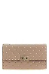 Valentino Garavani Rockstud Spike Nappa Leather Crossbody Clutch Bag Woman Poudre Uni In Pink