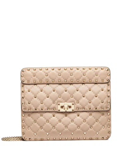 Valentino Garavani Rockstud Spike Shoulder Bag In Pink