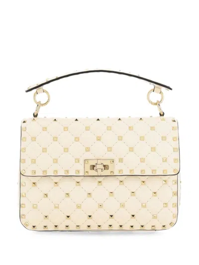 Valentino Garavani Rockstud Spike Shoulder Bag In White
