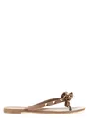 Valentino Garavani Rockstud Thong Sandals In Brown