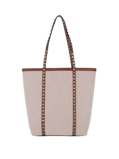 VALENTINO GARAVANI VALENTINO GARAVANI "ROCKSTUD" TOTE BAG – BEIGE