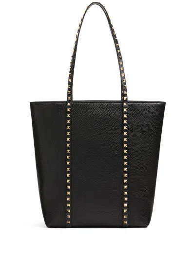 Valentino Garavani Rockstud Tote Bag In Black