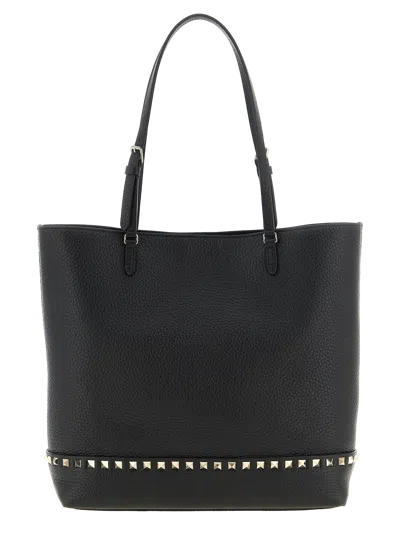 Valentino Garavani Rockstud Tote Bag In Black