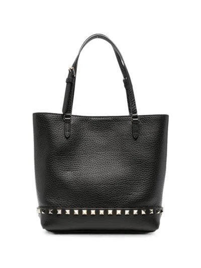 Valentino Garavani Rockstud Tote Bag In Black