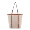 Valentino Garavani Rockstud Tote Bag In Brown