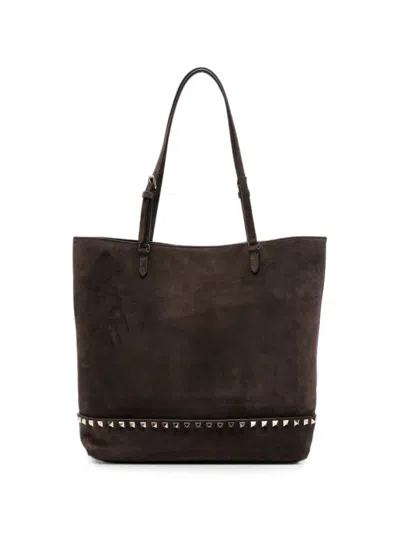 Valentino Garavani Rockstud Tote Bag In Brown