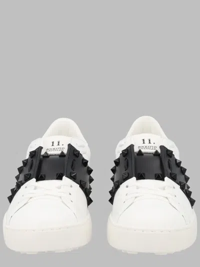 Valentino Garavani Rockstud Untitled Leather Sneaker With Studded Detail For Women In White
