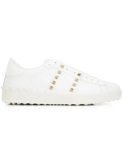 Valentino Garavani Valentino Rockstud Untitled Leather Sneaker In White