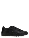 Valentino Open Rockstud Untitled Sneakers In Black