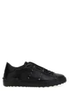 Valentino Open Rockstud Untitled Sneakers In Black