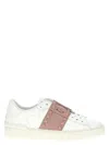 Valentino Studded Calfskin Sneakers Rubber Studs In Pink