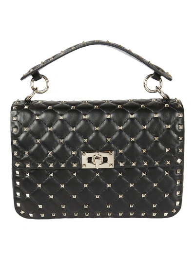 Valentino Garavani Medium Shoulder Bag Spike Rockstud In Black
