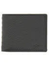 Valentino Black Leather Card Holder In Black