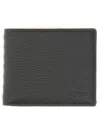 Valentino Black Leather Card Holder In Black