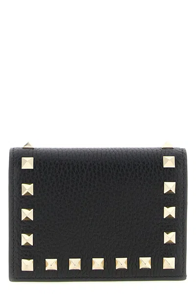 Valentino Garavani 'rockstud' Wallet In Black
