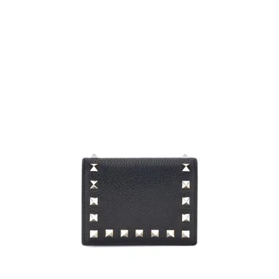 Valentino Garavani Rockstud Wallet In Black
