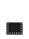 Valentino Flap French Wallet | Rockstud | Vitello In Nero