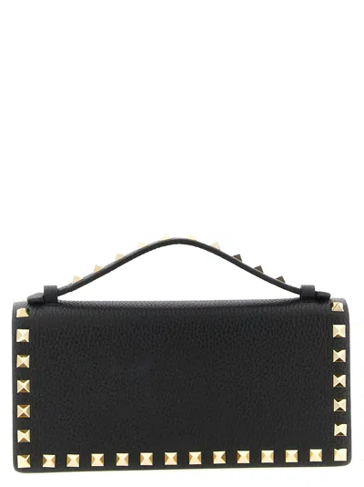 Valentino Garavani Rockstud Wallet On Chain In Black