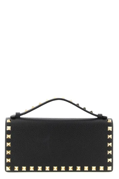 Valentino Garavani 'rockstud' Wallet On Chain In Black
