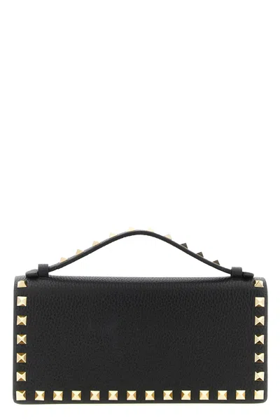 Valentino Garavani 'rockstud' Wallet On Chain In Black
