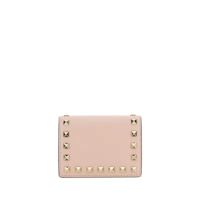Valentino Garavani Rockstud Wallet In Pink