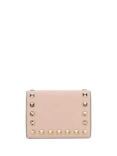 Valentino Garavani Rockstud Wallet In Pink