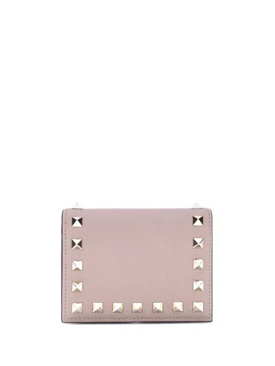 Valentino Garavani Rockstud Wallet In Pink