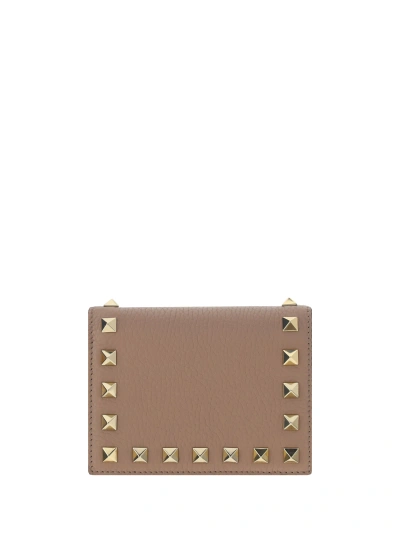 Valentino Garavani Rockstud Wallet In Poudre