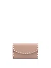 Valentino Rockstud Wallet On Chain In Pink
