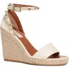 Valentino Garavani Rockstud Leather Espadrille Wedge Sandals