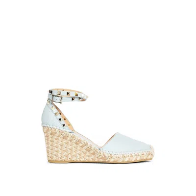 Valentino Garavani Garavani Rockstud Wedge Sandals In Blue