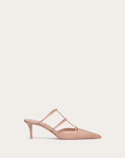 Valentino Garavani Rockstud Wispy Calfskin Mule 60 Mm Woman Rose Cannelle 41.5