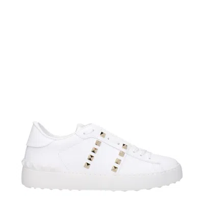 Valentino Garavani White Rockstud-embellished Low-top Sneakers