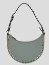 Valentino Garavani Rockstud Zip-up Hobo Bag In Green