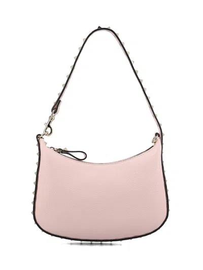 Valentino Garavani Garavani Rockstud Zip-up Shoulder Bag In Pink