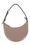 Valentino Garavani Rockstud Zip-up Tote Bag In Sand