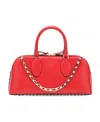 Valentino Garavani Rockstud Zipped Medium Tote Bag In Red