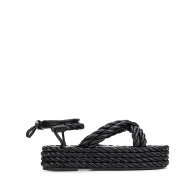 Valentino Garavani Rope Wedge Sandals In Multi