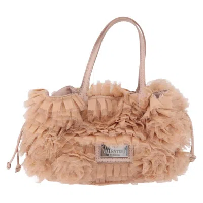 Pre-owned Valentino Garavani Rosier Tote Silk Pink Leather Tote Bag Bag ()