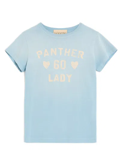 Valentino Garavani Round Neck Short-sleeve Tee With Printed Front Panel In Red