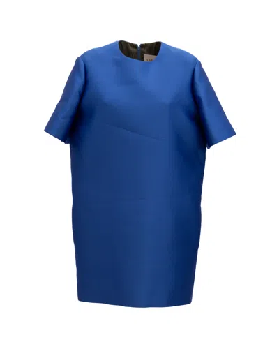 Valentino Garavani Crepe Shift Dress In Blue