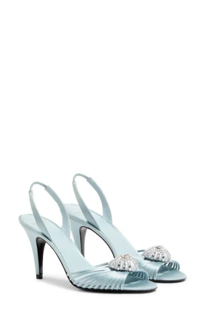 Valentino Garavani Blue Coeur Royal Heeled Sandals