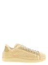 Valentino Royco Low-top Faux Fur Sneakers In Neutral