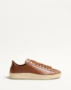 Valentino Garavani Royco Trainer In Nappa Calfskin In Tobacco