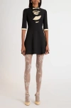 Valentino Garavani Ruffle Detail Crepe Couture Minidress In Multi